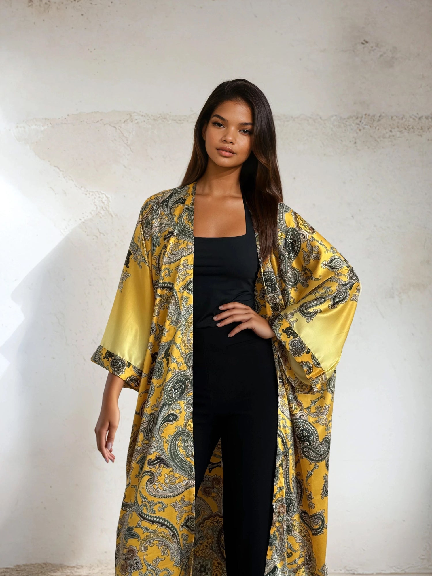 Kimono in silk satin