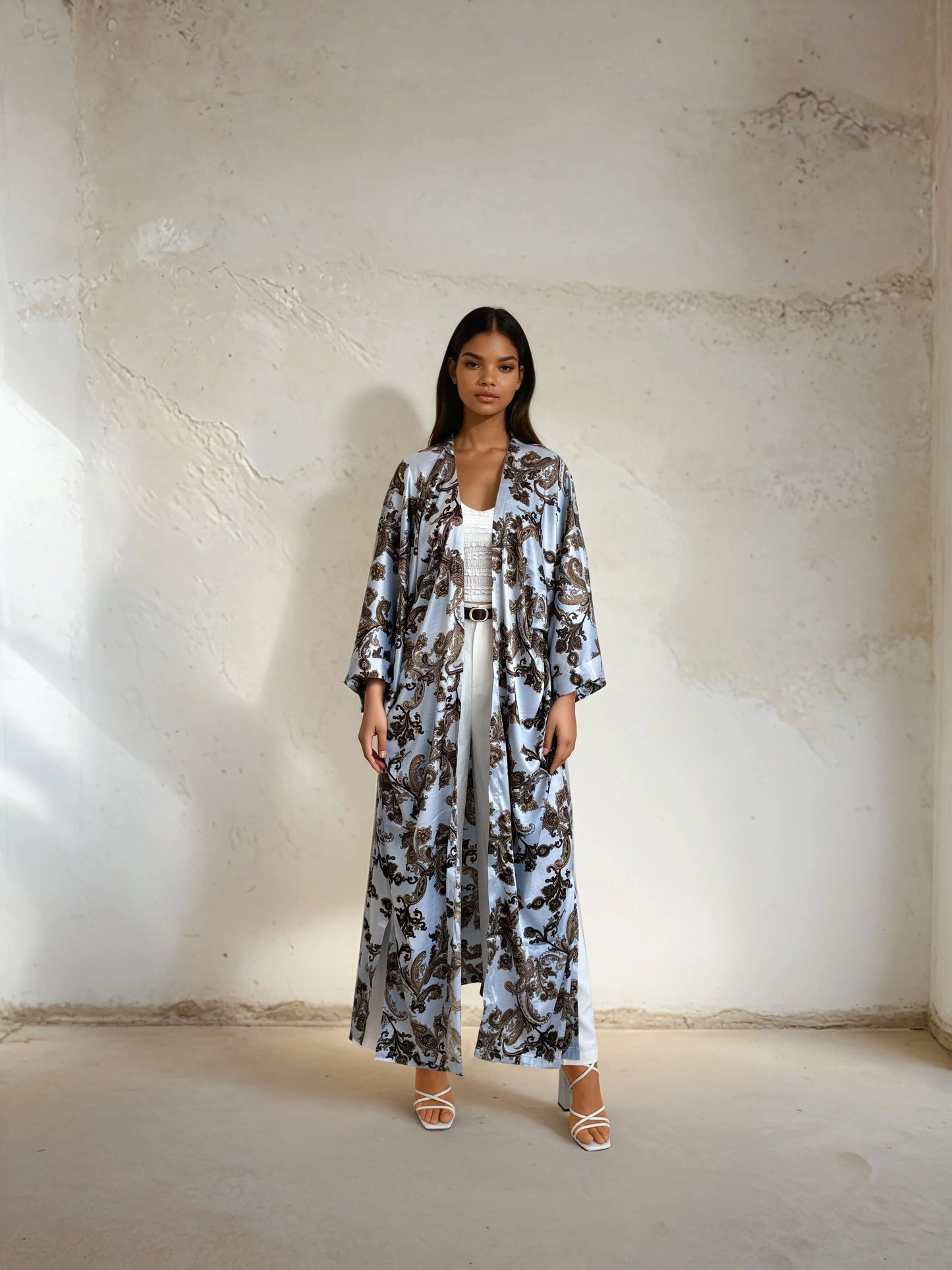 kimono silk floral
