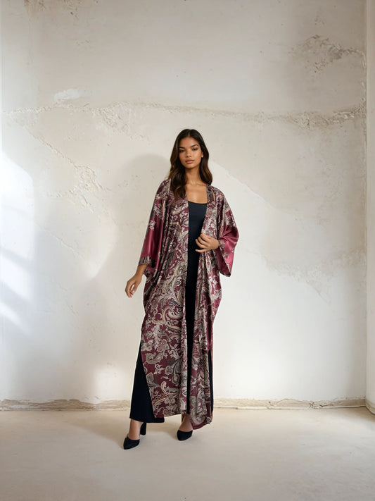 kimono silk floral