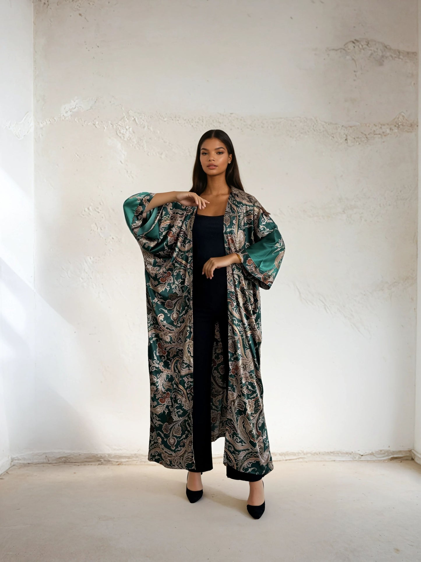 kimono silk floral
